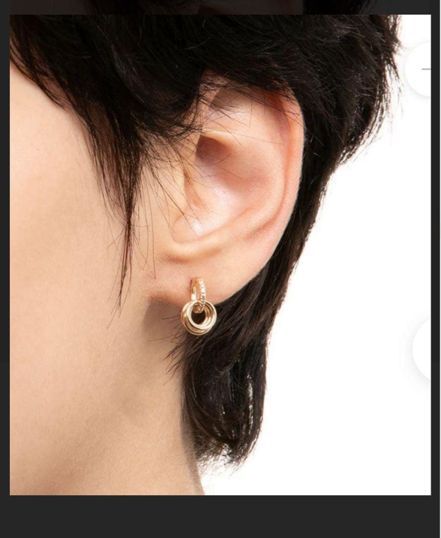 ヒロタカ Hirotaka ダイヤモンドリングピアス 片耳