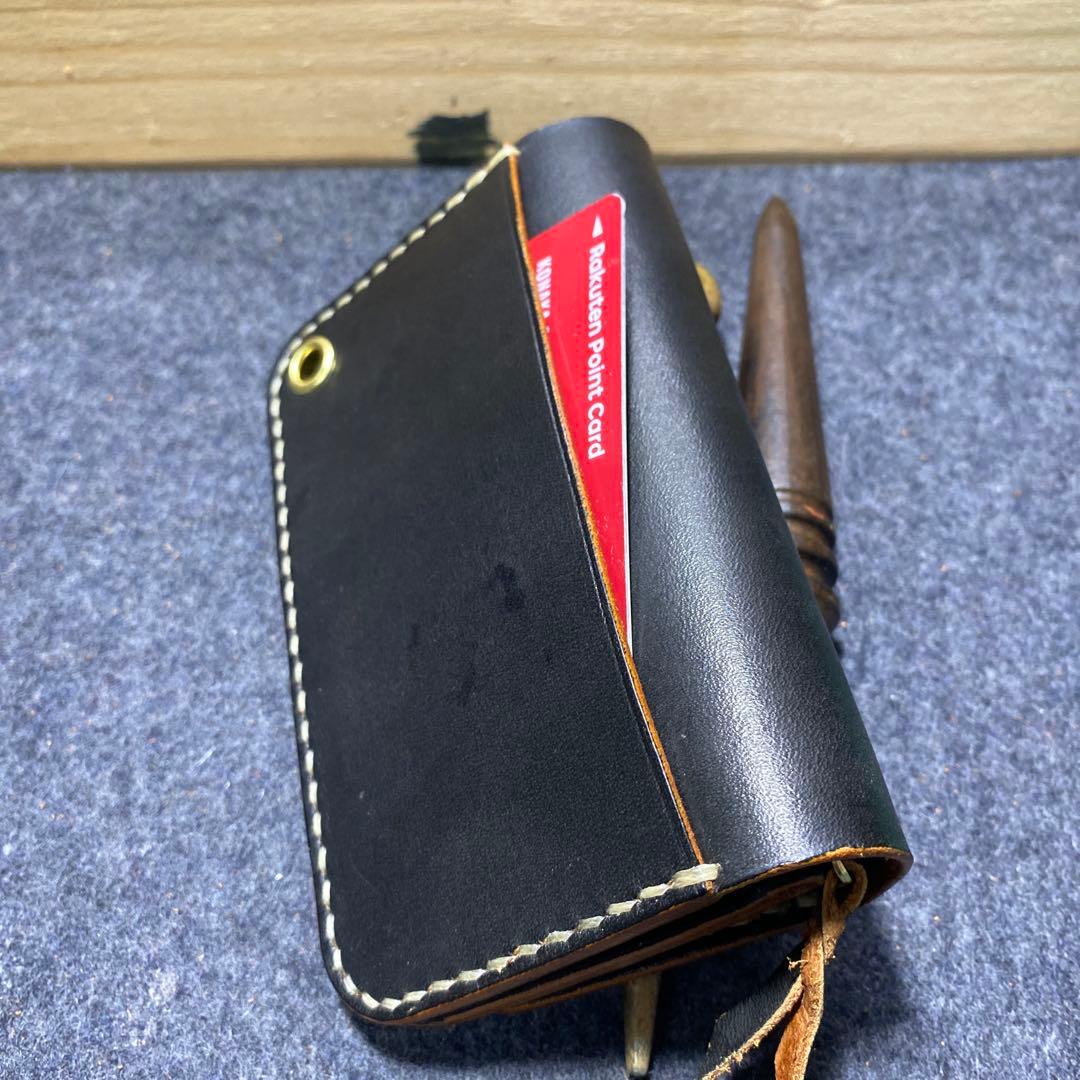 ミドルトラッカーウォレット丘染め（茶芯）カードケース付き限定品　2