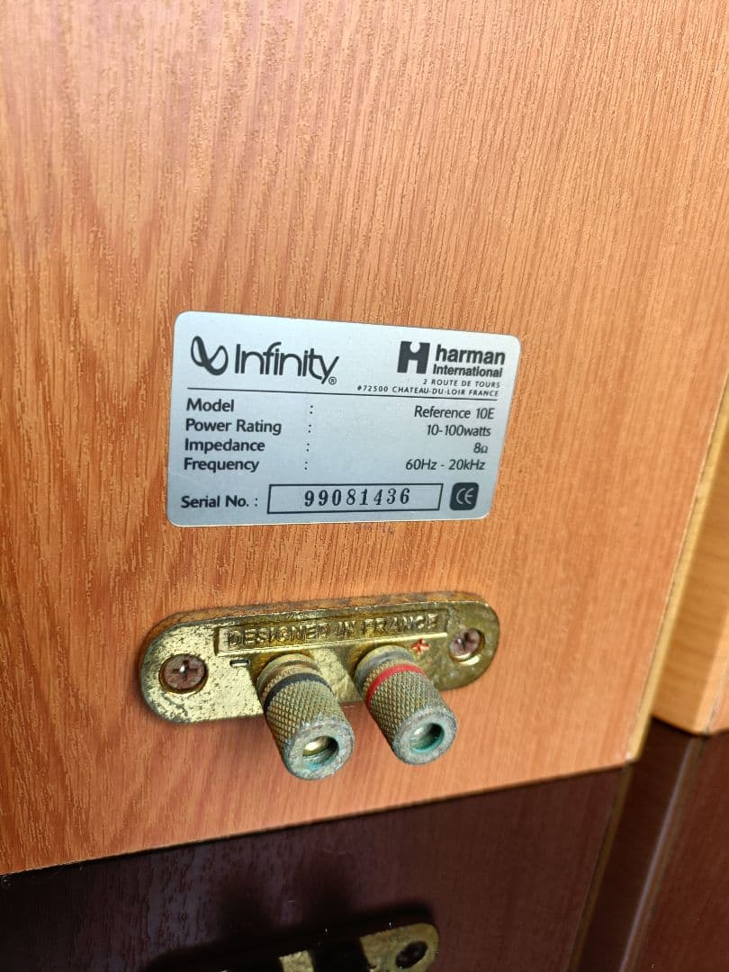 infinity ブックシェルフスピーカー