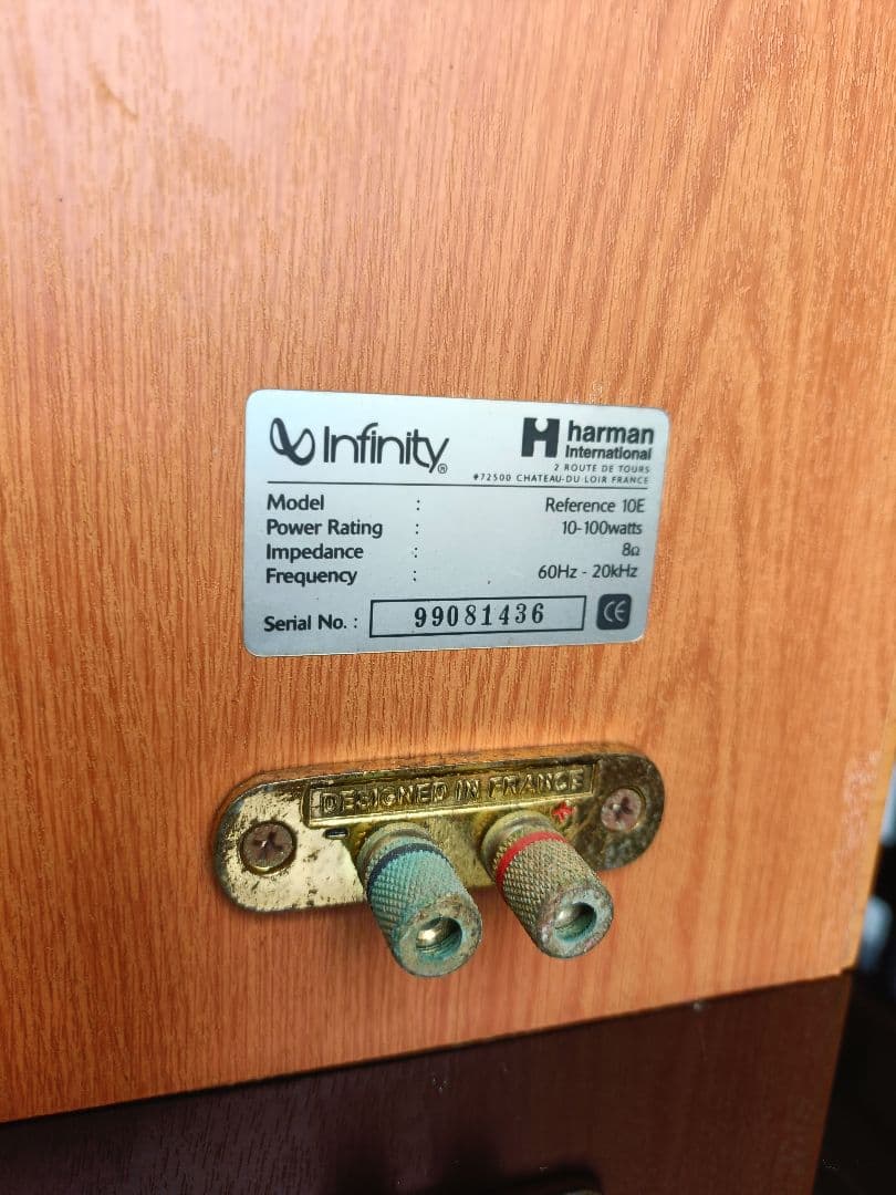 infinity ブックシェルフスピーカー