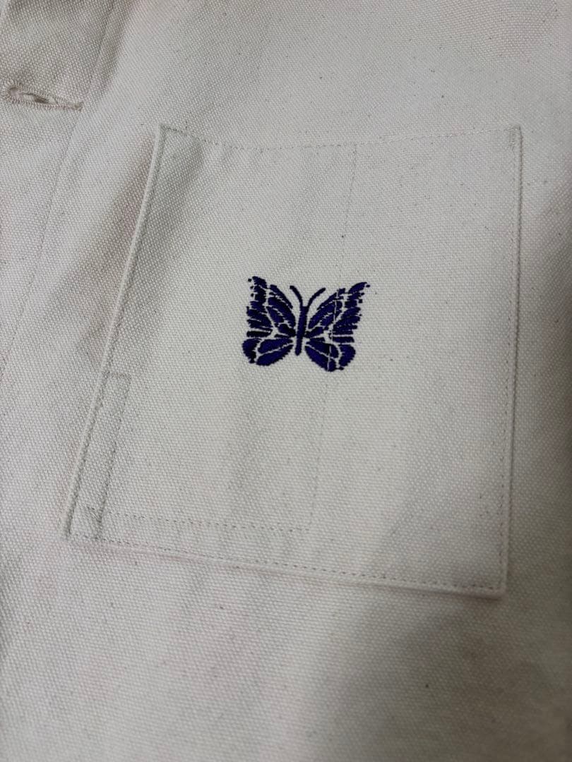 Needles アイボリー カバーオール 蝶刺繍