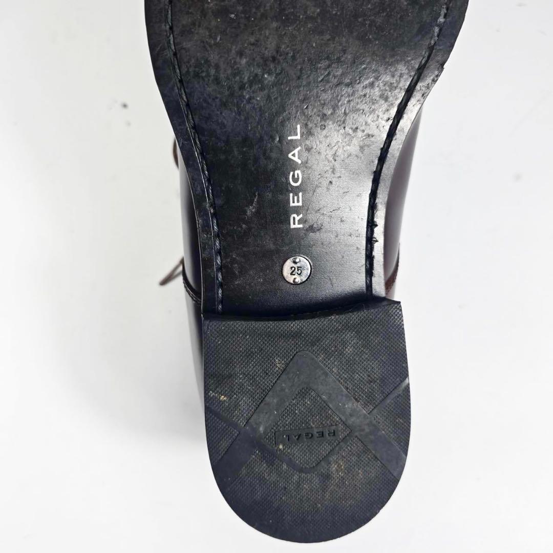 美品REGAL リーガル〈812R〉革靴（25）ビジネスシューズ　メダリオン　茶