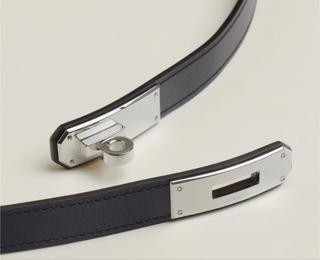 エルメス ケリーベルト 18 ノアール 黒 シルバー ケリー