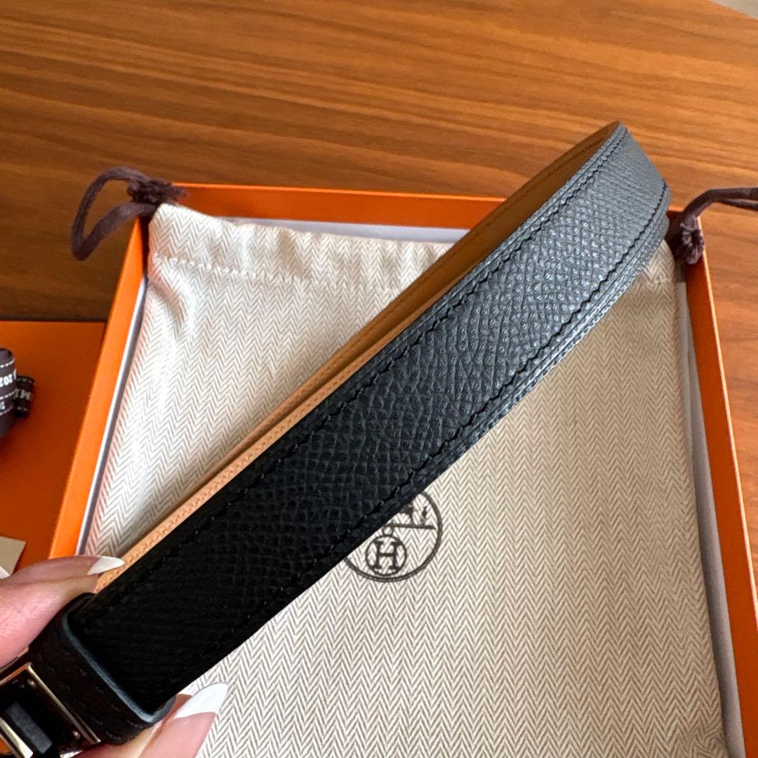 エルメス ケリーベルト 18 ノアール 黒 シルバー ケリー