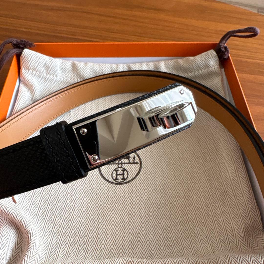 エルメス ケリーベルト 18 ノアール 黒 シルバー ケリー