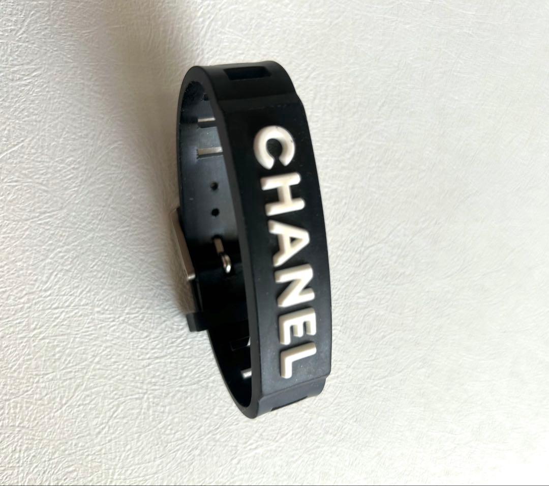 CHANEL シャネル ラバーバングル99年製 ヴィンテージ　ブラック