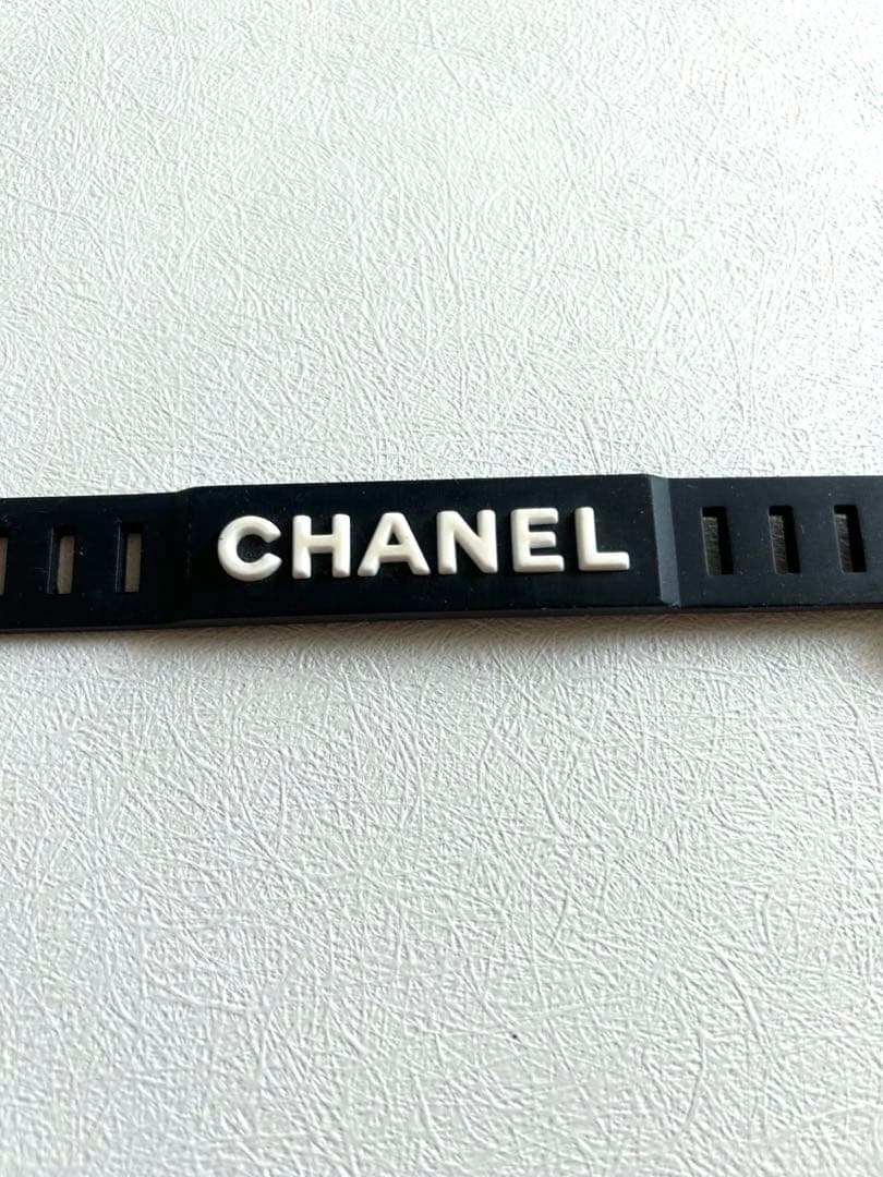 CHANEL シャネル ラバーバングル99年製 ヴィンテージ　ブラック