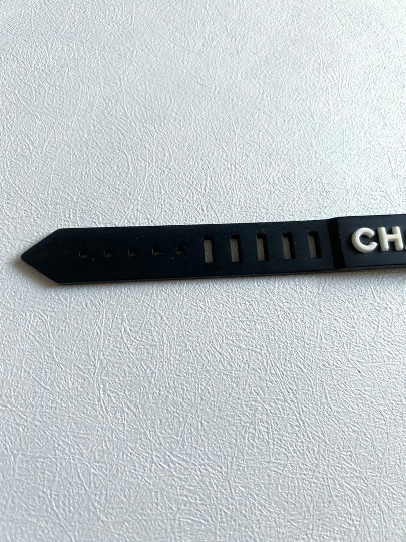 CHANEL シャネル ラバーバングル99年製 ヴィンテージ　ブラック