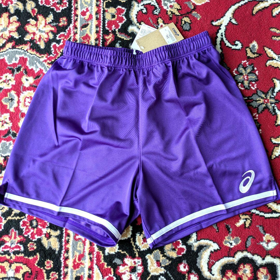 ★人気パープル　ASICS　アシックス　バレーボール　ゲームパンツ　パンツ