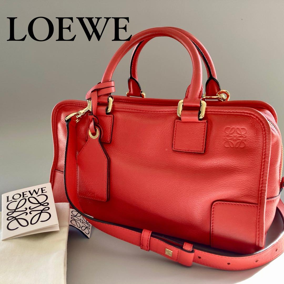 美品 LOEWE ロエベ アマソナ28 ハンド ショルダーバッグ レザー 後期型