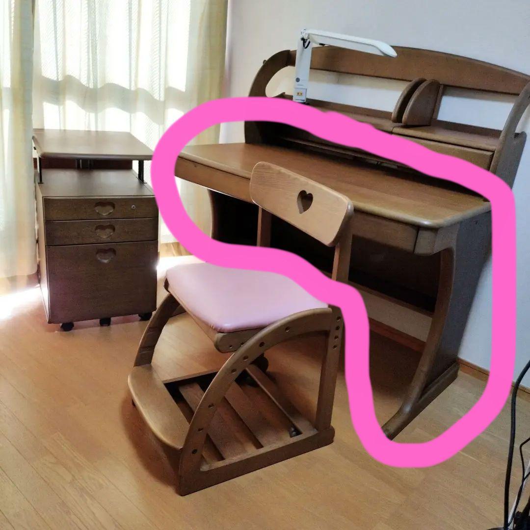 【chibikoro】カリモク学習机５点セット：デスク本体