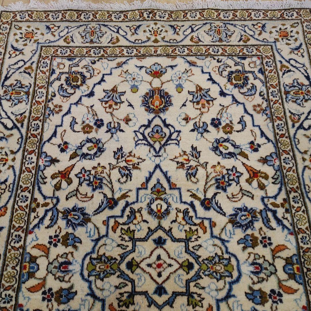 ペルシャ絨毯 150x100 手織り 美術品 カーシャーン産 クリーニング済み