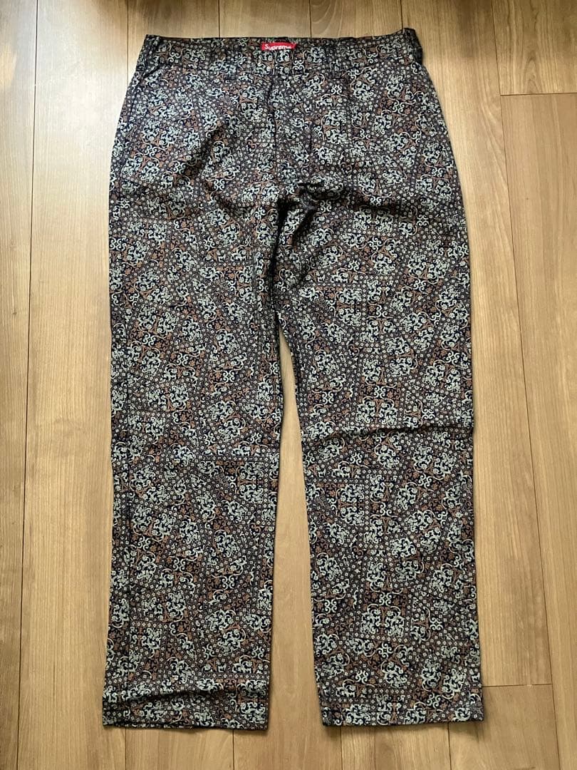 パンツ Supreme Work Pant 21AW Navy Floral Cards