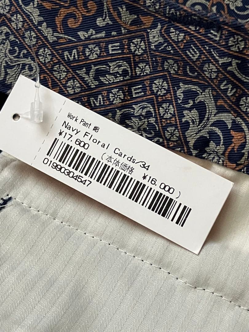 パンツ Supreme Work Pant 21AW Navy Floral Cards