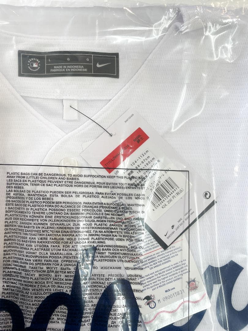 新品 DODGERS 公式ユニフォーム 17 大谷翔平 L サイズ NIKE