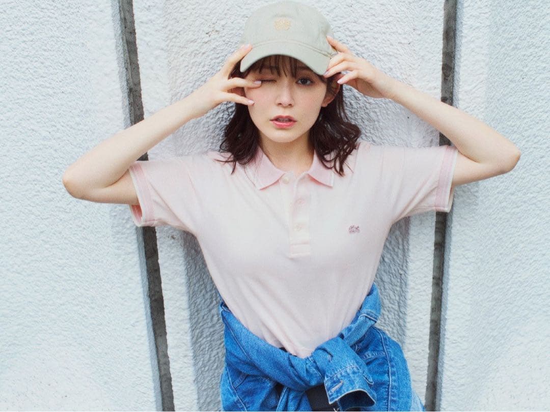 【新品未使用】SNIDEL×LACOSTE ポロシャツ（ピンク）