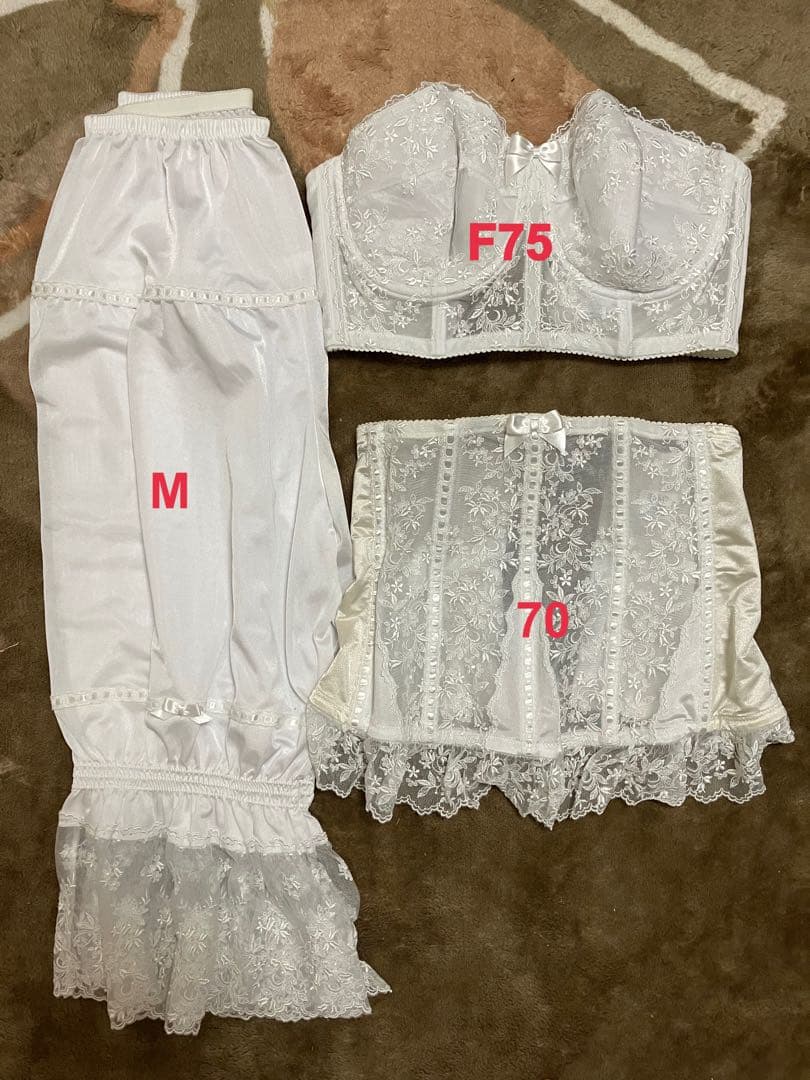 【セモア】ブライダルインナーセット F75 ブラ＆コルセット(ドロワーズなし)