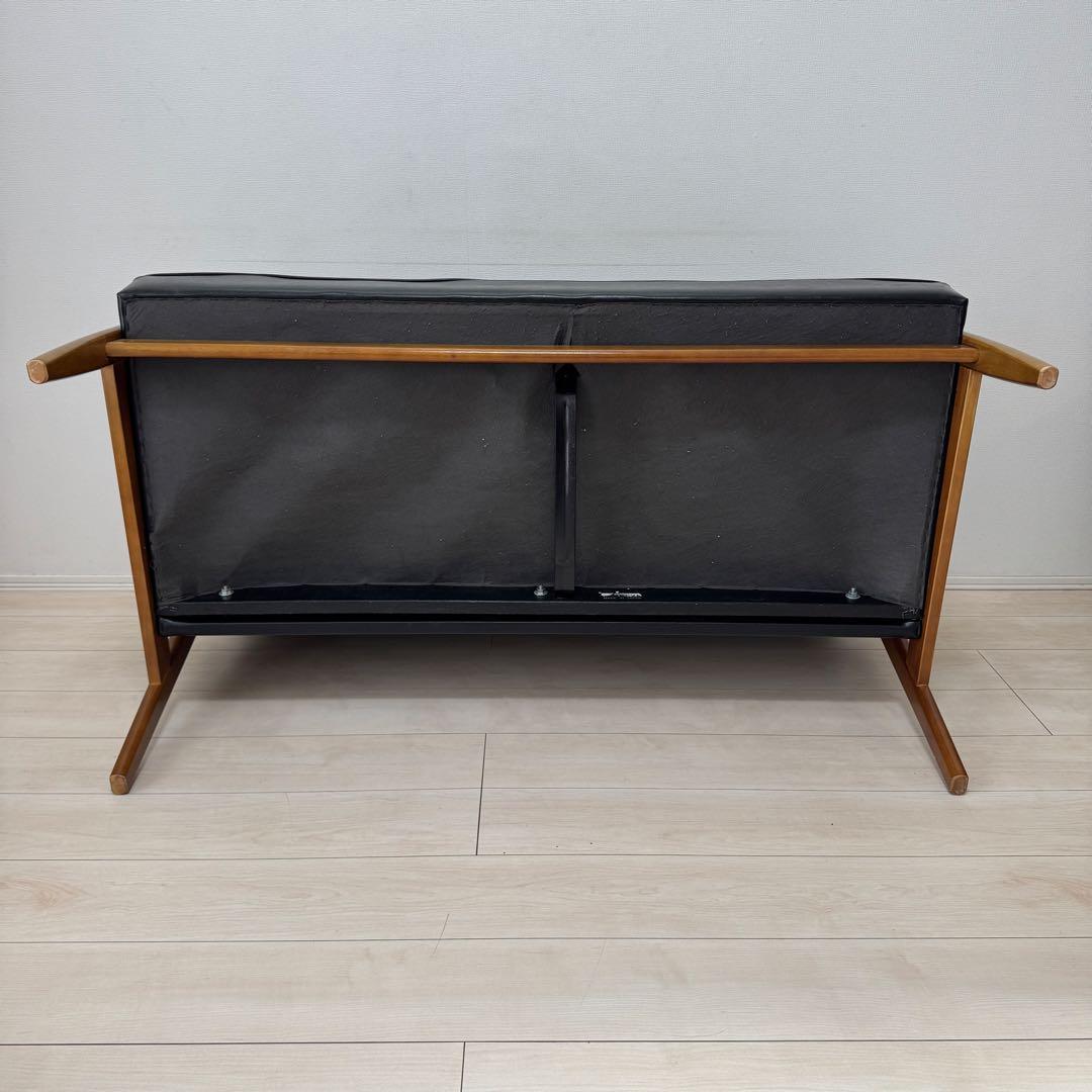 カリモク60 Kチェア 2シーター スタンダードブラック 限定50周年復刻ロゴ