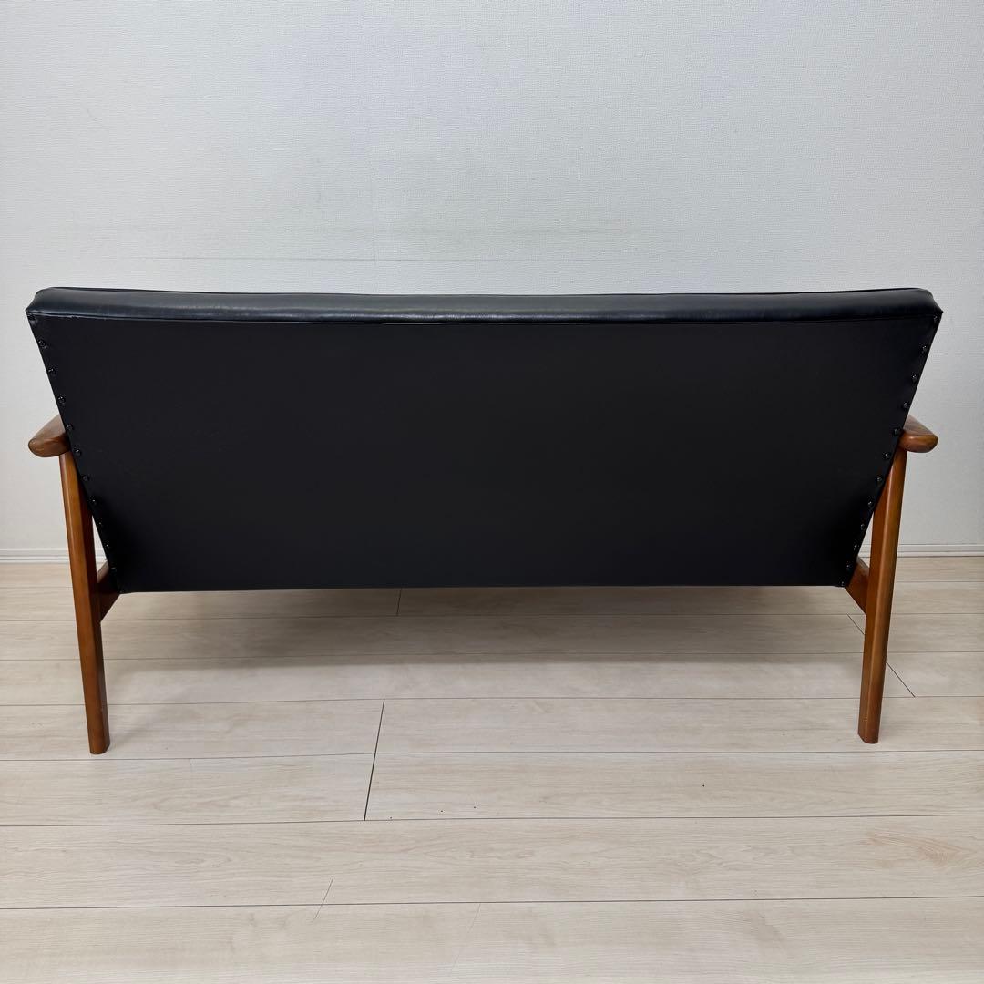 カリモク60 Kチェア 2シーター スタンダードブラック 限定50周年復刻ロゴ