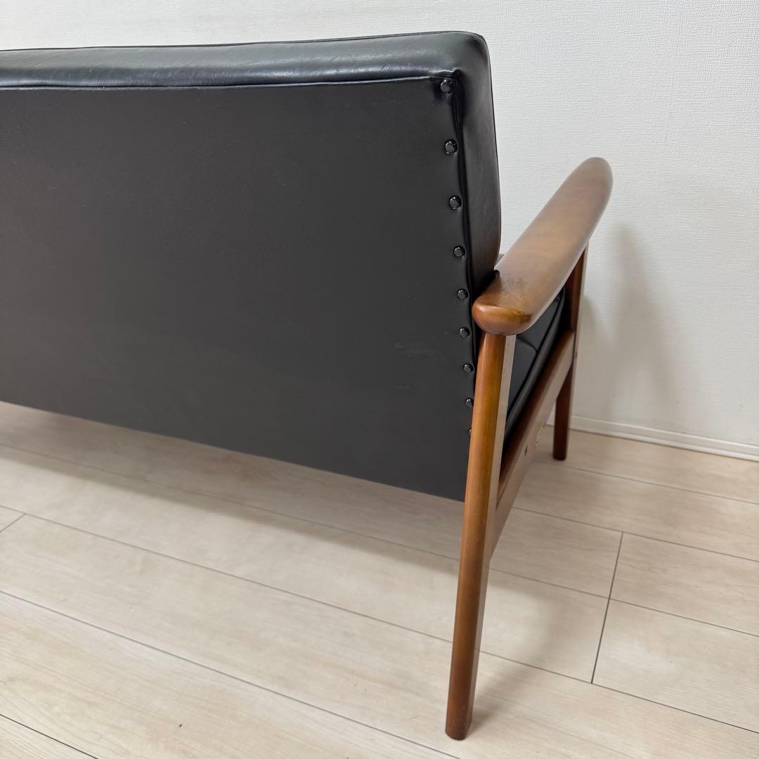 カリモク60 Kチェア 2シーター スタンダードブラック 限定50周年復刻ロゴ