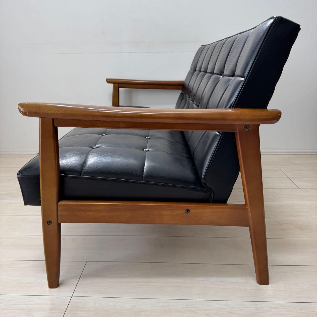 カリモク60 Kチェア 2シーター スタンダードブラック 限定50周年復刻ロゴ