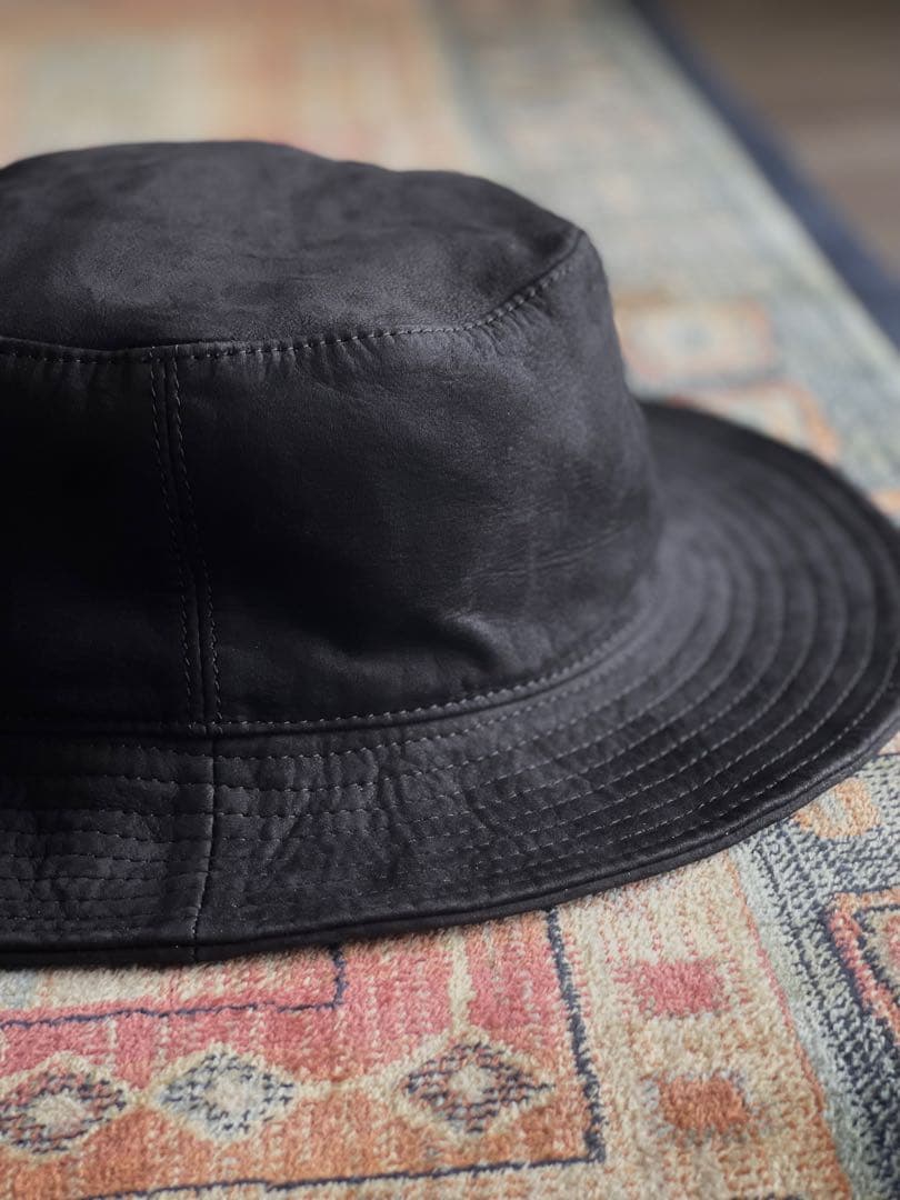 KIJIMA TAKAYUKI ヌバックレザー プリムハット