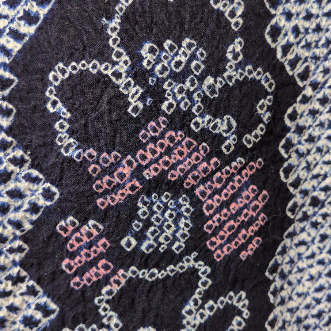 有松絞　浴衣　新品　手縫い　しつけ糸付き　着丈約156