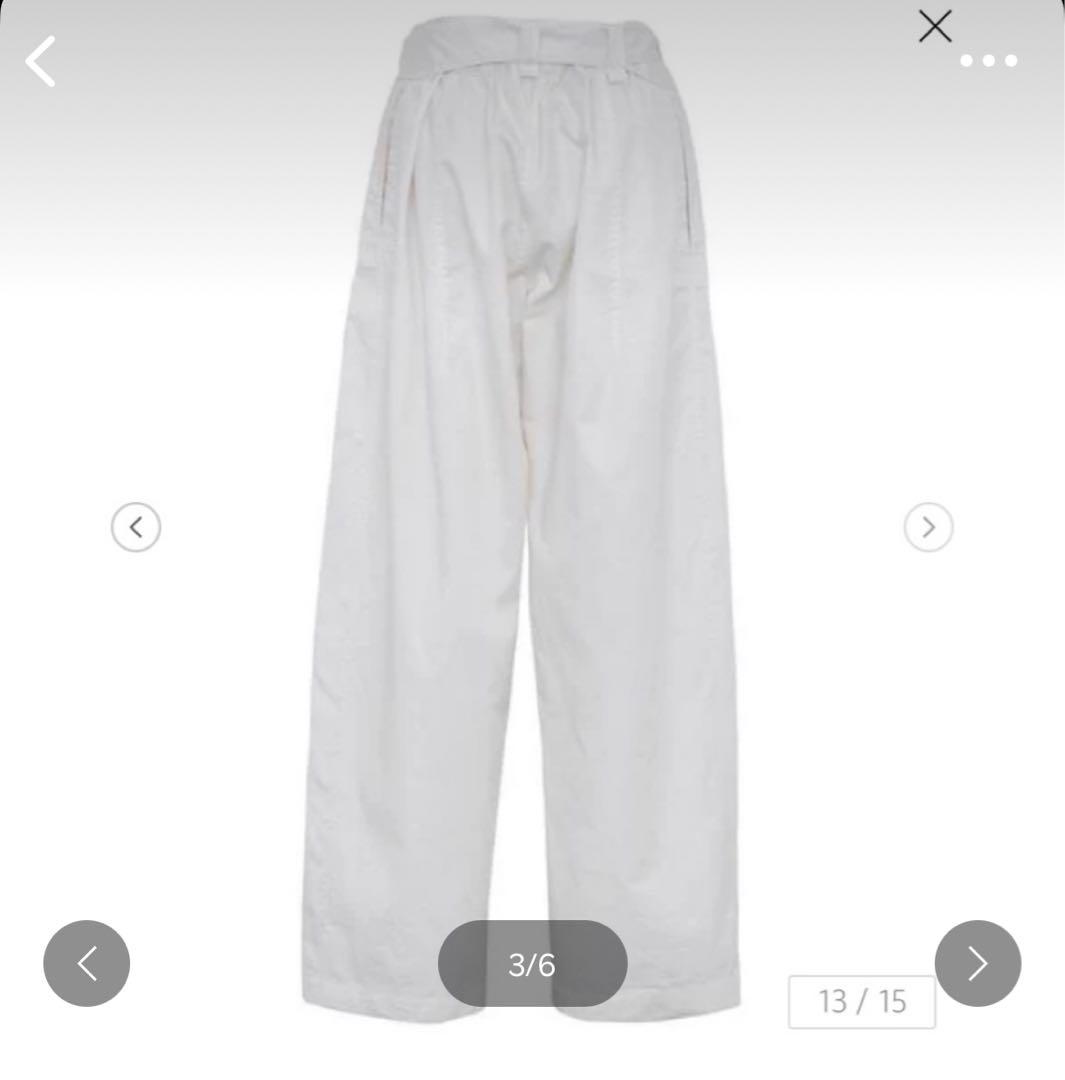 美品　Drawer ドゥロワー ギャバジンベルトパンツ