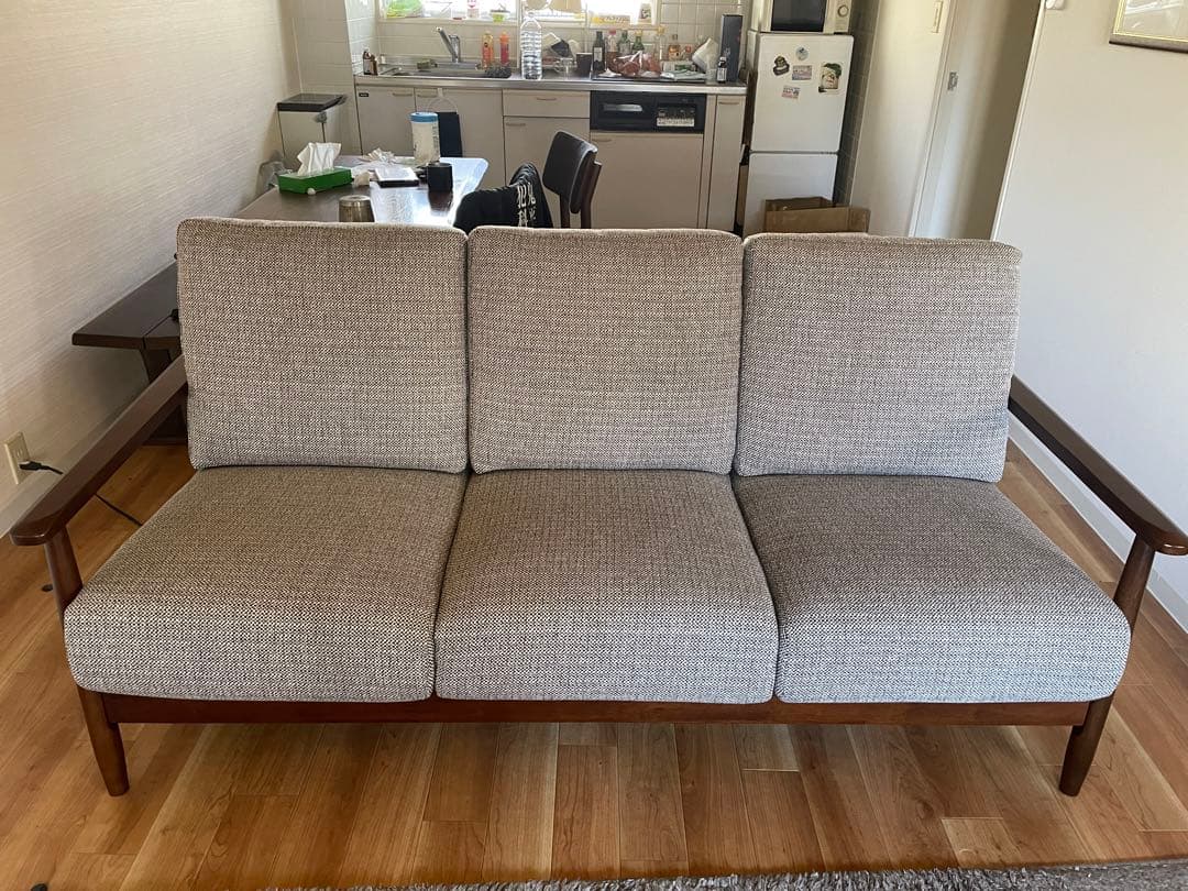 3人用布張りソファ