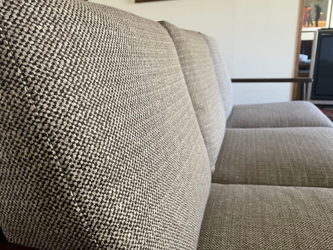 3人用布張りソファ