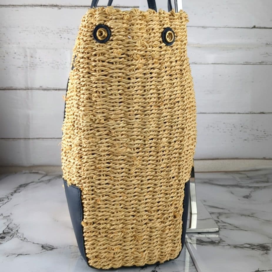 【人気】トリーバーチ☆エラ　トートバッグラフィア　カゴ肩掛け A4可