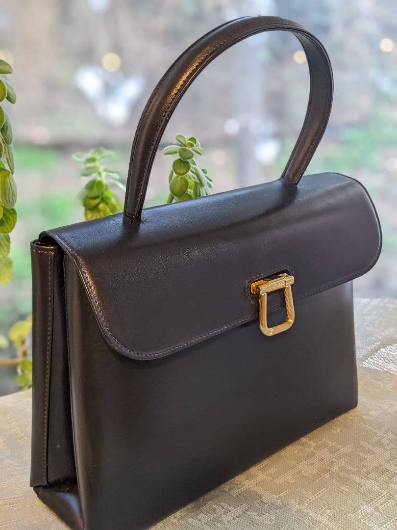 銀座和光オリジナル本革バッグ　ネイビー