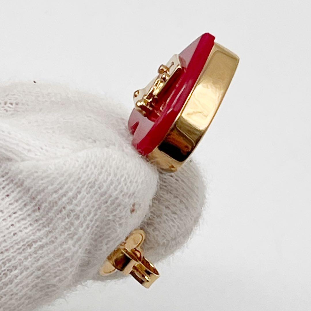 ルイヴィトン ブックルドレイユ ロックミー ハートピアス 赤　片方