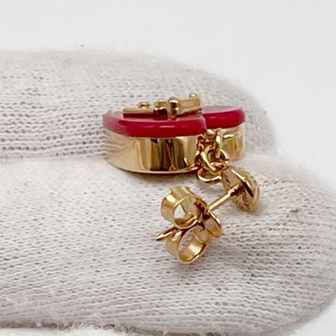 ルイヴィトン ブックルドレイユ ロックミー ハートピアス 赤　片方