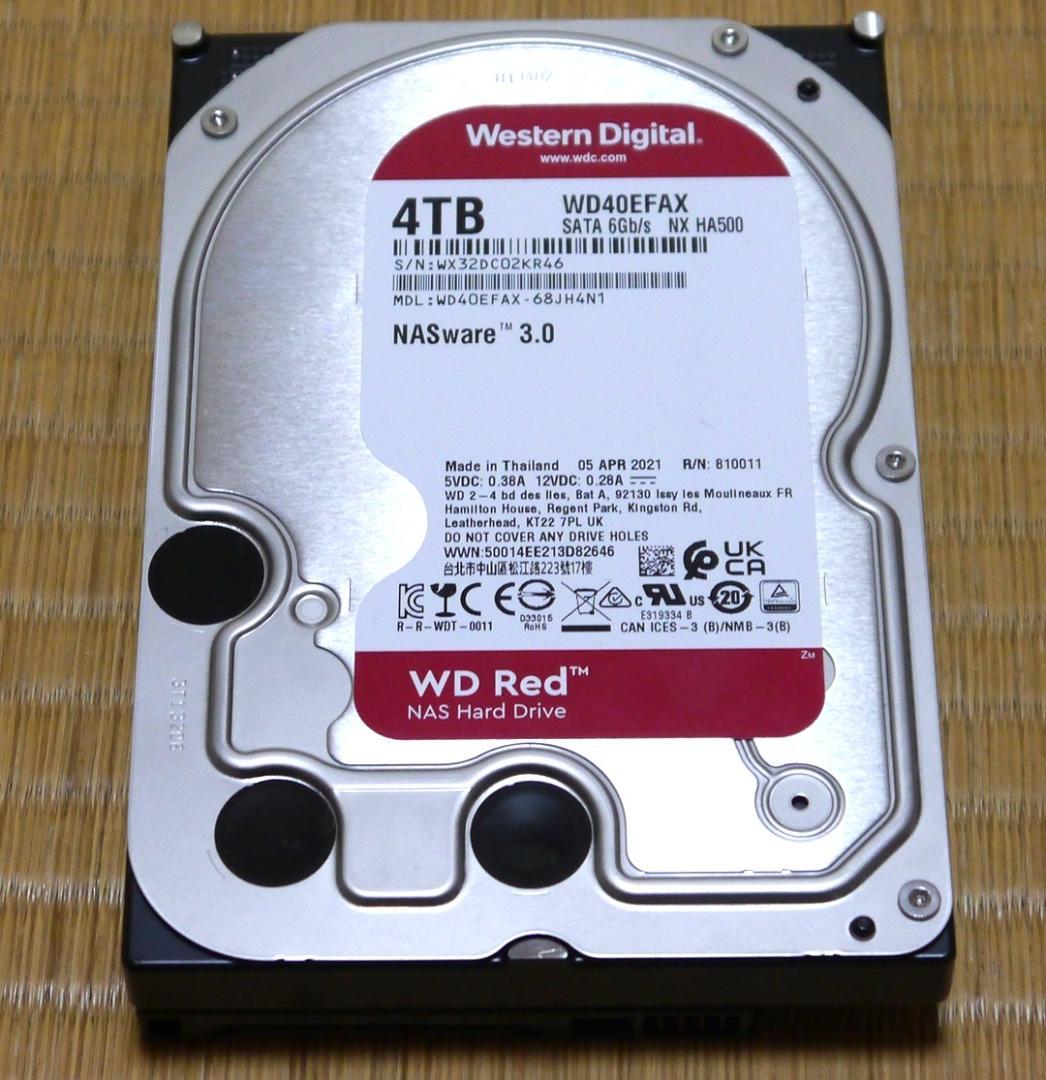 WD Red 3.5インチNAS HDD 4000GB WD40EFAX