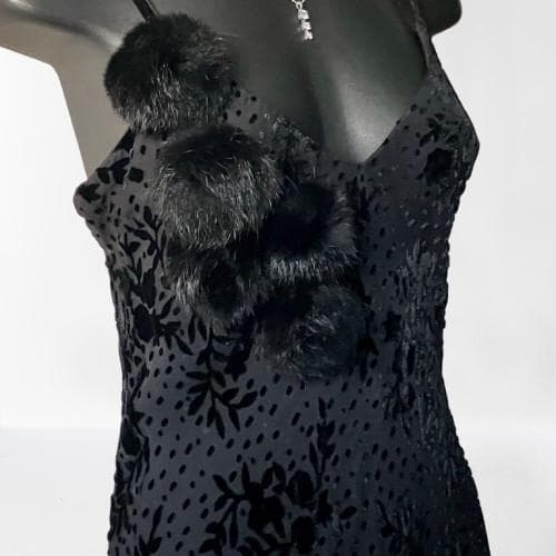 ブルガール／アンナモリナーリ シルク ワンピース 38 黒 結婚式 パーティー