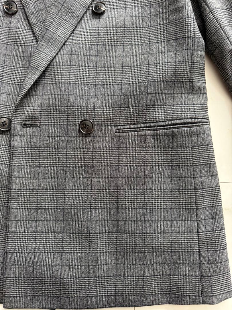 IENA テーラージャケット　グレー　チェック柄 38