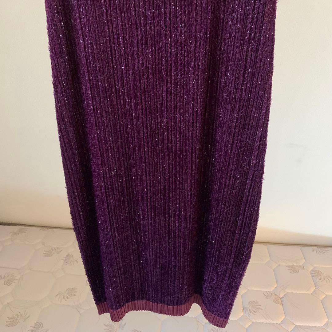 PLEATS PLEASE【極美品】ラメラメ ノースリーブ ロングワンピース