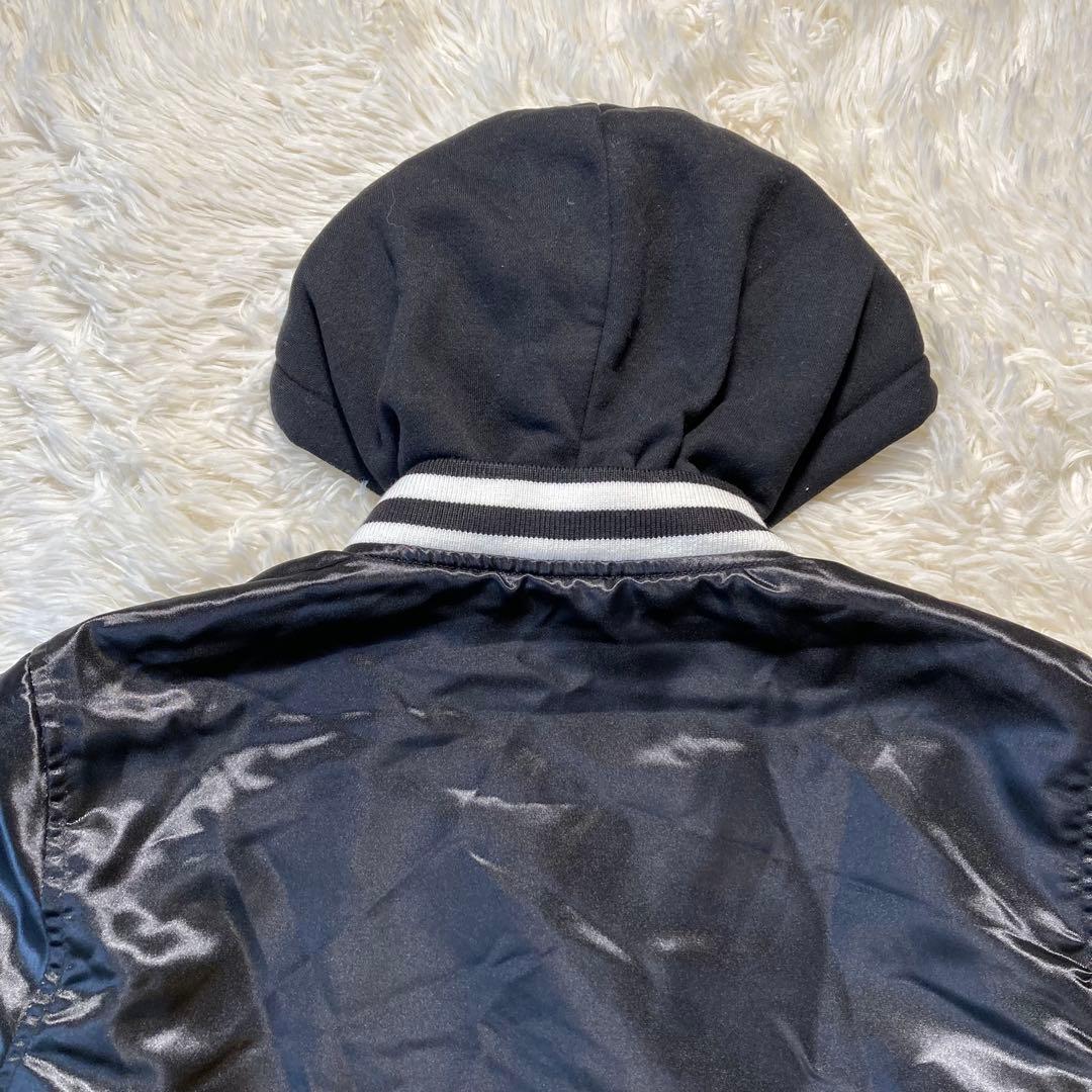 未使用 Supreme Hooded Satin Varsity Jacket