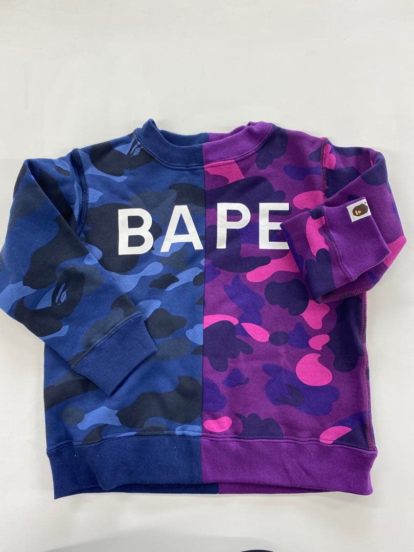 BAPE キッズ迷彩トレーナー110cm