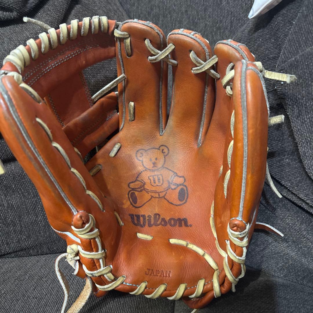 Wilson 硬式グローブ オレンジ色 日本製