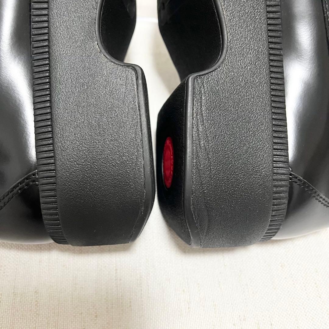 【極美品】fitflop レザー　厚底　ローファー　HY2 軽量　黒　23cm