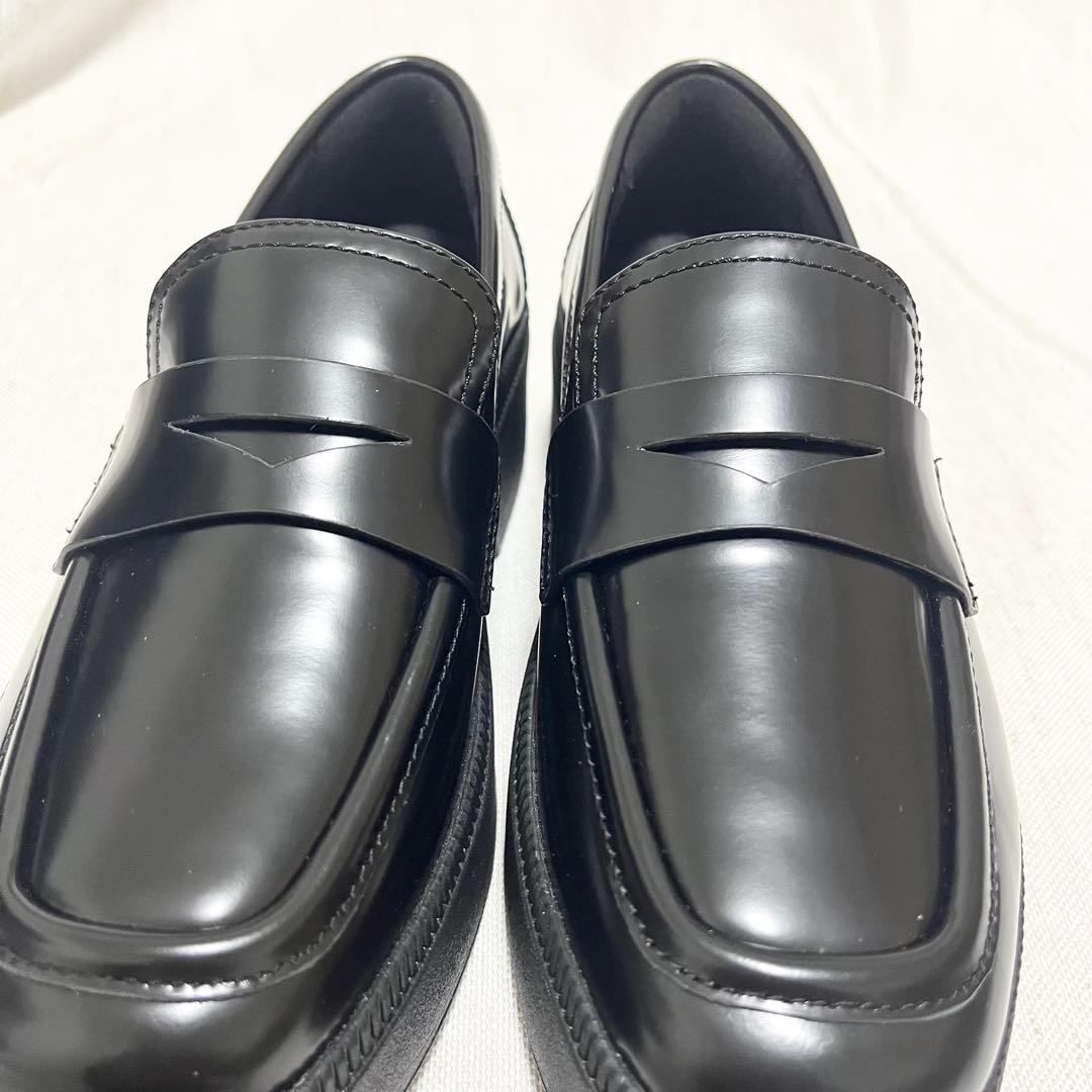 【極美品】fitflop レザー　厚底　ローファー　HY2 軽量　黒　23cm