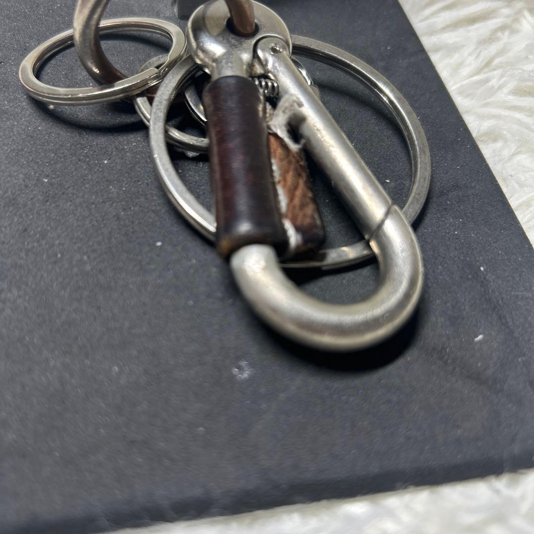 エンダースキーマ カラビナ キーリング レザー ナチュラル