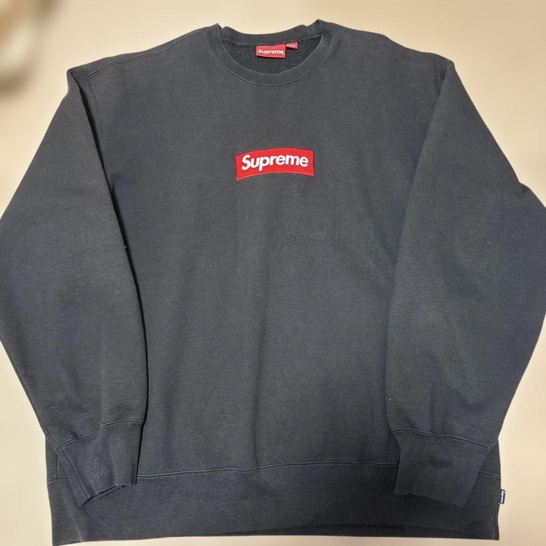 supreme box logo crewneck ブラック