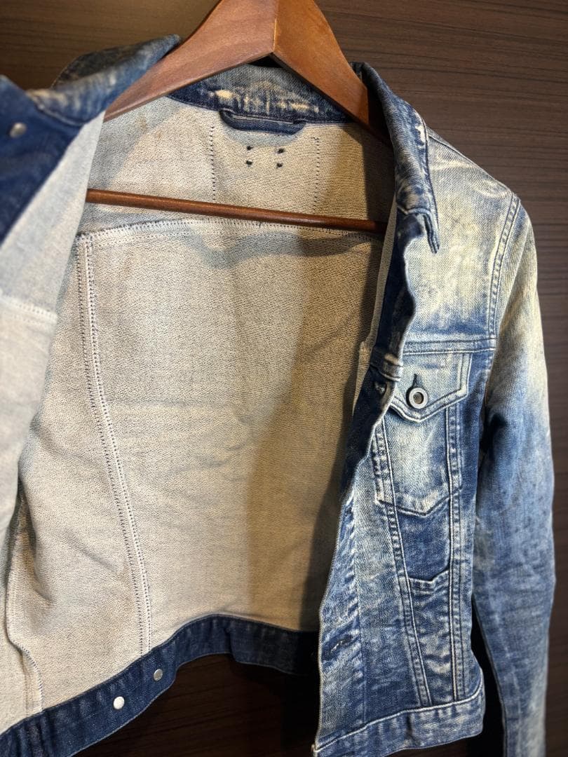 【DIESEL】ヴィンテージウォッシュ デニムジャケット クロップド丈