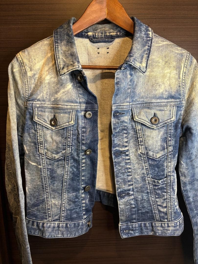 【DIESEL】ヴィンテージウォッシュ デニムジャケット クロップド丈