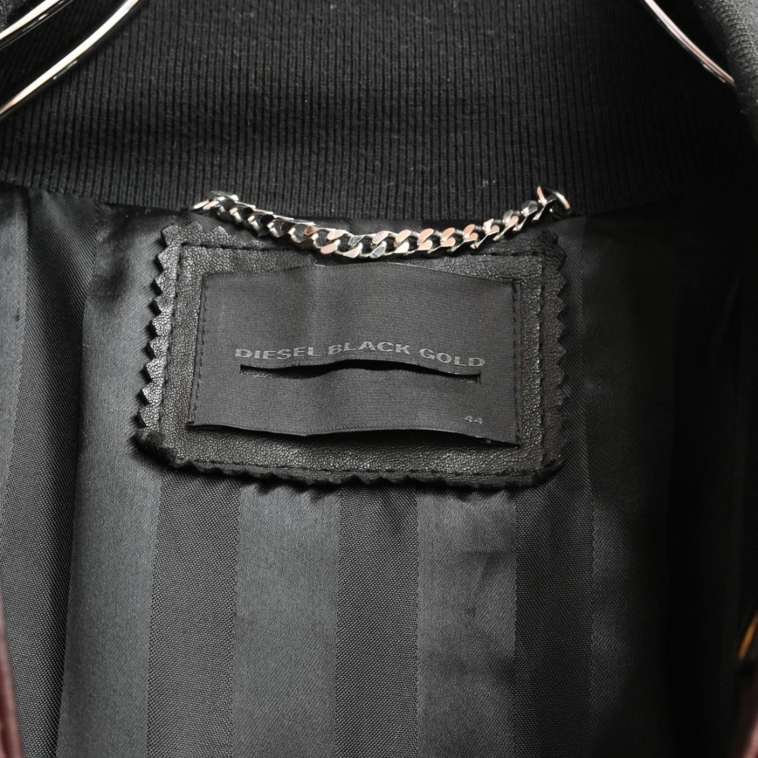 高級ライン&本革✨DIESEL BLACKGOLD スタジャン 44 パッチ付