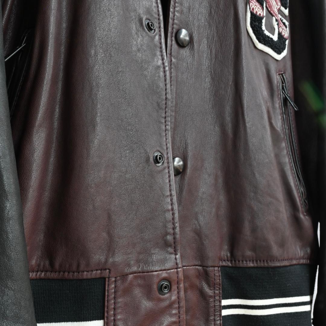 高級ライン&本革✨DIESEL BLACKGOLD スタジャン 44 パッチ付