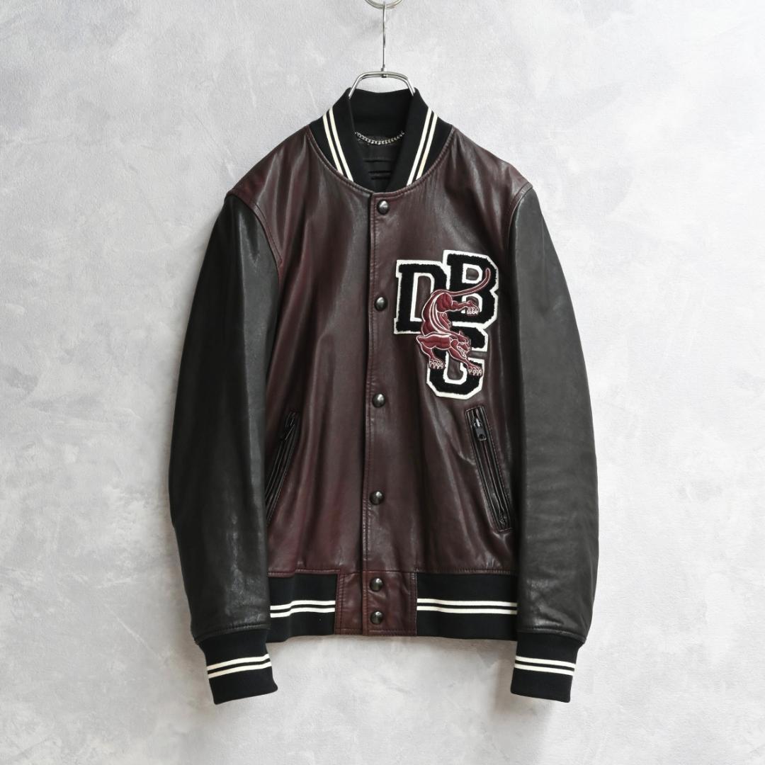 高級ライン&本革✨DIESEL BLACKGOLD スタジャン 44 パッチ付